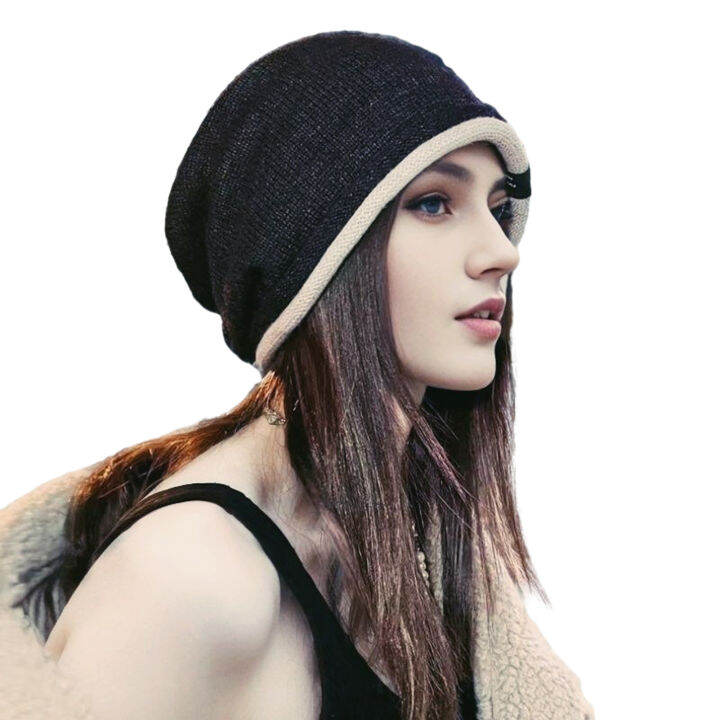 Women's winter knit on sale hat with brim