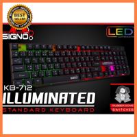 SIGNO E-Sport Keyboard Gaming รุ่น KB-712(คีย์บอร์ดเกมมิ่ง)lluminated RUBBER DOME Switch เลือก 1 ชิ้น 1 อย่าง Computer คอมพิวเตอร์ Case wifi wireless bluetooth จอ กล้อง fan ลำโพง หูฟัง ไร้สาย HDMI USB TypeC Mini Keyborad Mouse Game เกม wfh ทำงาน บ้าน