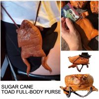 คางคกอ้อยน้ำตาล-กระเป๋าเงินเต็มตัว Pouch Koin ทำจาก Taxidermy Cane-Toad