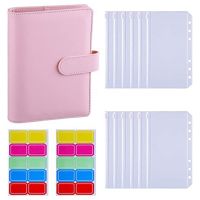 A6 Binder Budget Planner Notebook Binder Set Cash Envelope Bills Storage With 12Pcs 6 Hole Zipper Folder 20Pcs Free Labels
