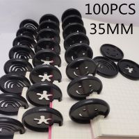 ☇☌☎ 100PCS35MM new plastic binding ring buckle smiley face binding CD mushroom hole loose-leaf notebook binding supplies