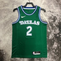 ร้อนกด Custom เสื้อกีฬาของแท้2023 Mens Kyriee Irving Dallas Mavericks Swingman Jersey-สีขาว/สีฟ้า/น้ำเงิน/สีเขียว