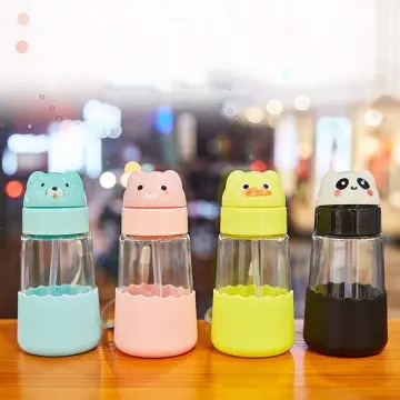 320ml Cute Kid Juice Mugs Wheat Pp Juice Cup Water Drink Bottle