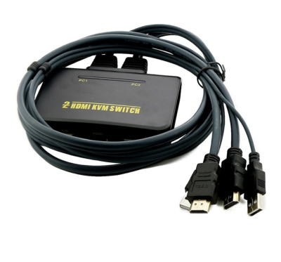 HDMI KVM Switch Switcher With Cable for Dual Monitor Keyboard Mouse