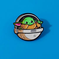 }qi เข็มกลัดการ์ตูนการ์ตูนยุโรปและอเมริกา Star Wars Yoda Baby Metal Badge ปกกระเป๋าเป้แฟชั่นเครื่องประดับพิน