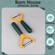 Dao bào đa năng Bam House lưỡi inox cán nhựa xanh vàng cao cấp DBXV04