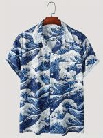 xixibeauty Mens Hawaiian Shirt - Perfect For Summer Vacation And Casual Wear, Short Sleeve Button Up With Chest Pocket And Stylish Graphics