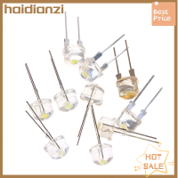 Haidianzi Maoyuanxing 10ชิ้นใหม่8มม. 0.5W 3.0-3.2V หมวกฟาง LED โคมไฟ LED แสงสว่างสีขาวมาก