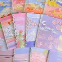 Cute Spiral Notebook A5 Students Exercise Book 60 Sheets Oil Painting Cover Kawaii Planner Notepad School Supplies Stationery Note Books Pads