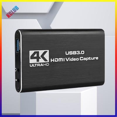 อุปกรณ์บันทึกเกม USB3.0ความละเอียด4K 60HZ HDMI รองรับหน้าจอการ์ดบันทึกภาพเครื่องบันทึก HD HDMI รองรับกล้อง DVD