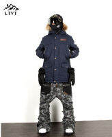 LT ยี่ห้อชุดสกีผู้ชายผู้หญิงสโนว์บอร์ดแจ็คเก็ตกางเกงชุด Warm Snow Coat Breathable Camouflage สกีกันน้ำ Sets