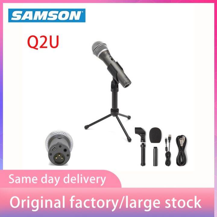 ♩Samson Q2U USB XLR Dynamic Microphone Recording and Podcasting Pack