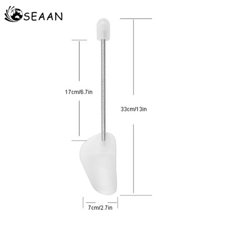 seaan-1-คู่รองเท้าต้นไม้พลาสติกรักษารูปร่างรองเท้ารองเท้าสีขาว