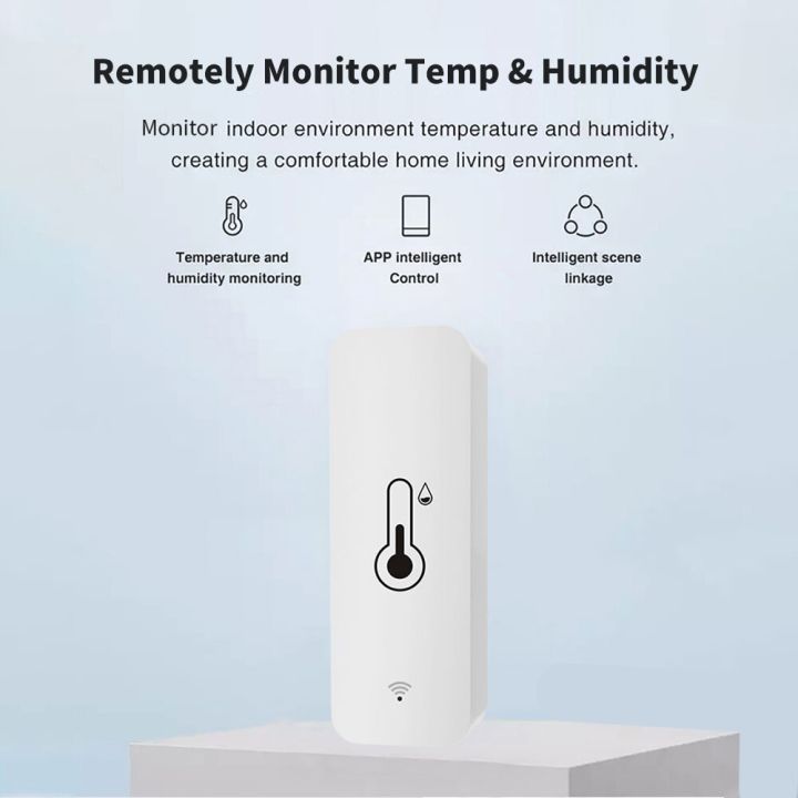 tuya-สมาร์ท-zigbee-เซ็นเซอร์ไฮกรอมิเตอร์ภายในอาคารควบคุมความชื้นและอุณหภูมิสำหรับ-alexa-google-home