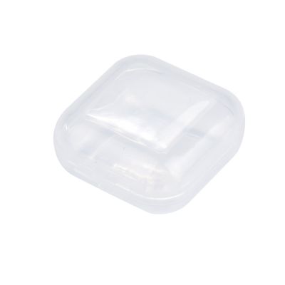 10pcs Portable Transparent Flip Jewelry Box Square Plastic Small Storage Box