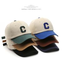 [[Hana Clothing Store] หมวกแก๊ปเบสบอลผ้าฝ้ายสำหรับผู้หญิงและผู้ชาย,หมวก Snapback ลำลองแฟชั่นตัวอักษร C หมวกม่านบังแดดฤดูHana Clothing Store Unisex