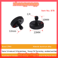 [ZY] Legend 1/4 "dual NUTS tripod MOUNT สกรู Double Layer เกลียวสกรู Mount Adapter Black Camera screw Mount สำหรับแฟลชกล้อง