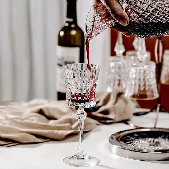 แก้วคริสตัลสไตล์ยุโรปจัดเลี้ยงไวน์องุ่นแดงแก้วไวน์ฝรั่งเศสขายาววิสกี้-sparkling-แก้วแชมเปญ