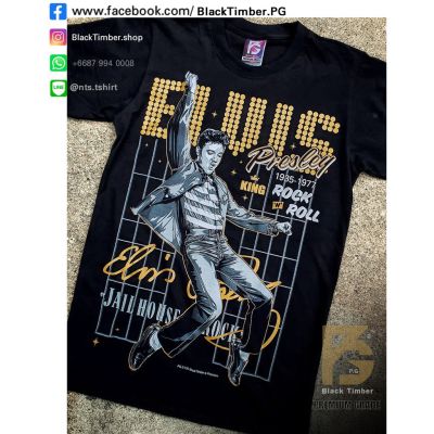 Elvis Presley เสื้อยืด หนัง นักร้อง เสื้อดำ สกรีนลาย ผ้าหนา PG T SHIRT S -3XL