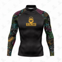 Frenesi Rashguard surfing shirts ชุดดำน้ำกันแดดชายหาด UPF50 ชุดว่ายน้ำท่อง ~