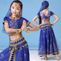 【hot】✖  Belly Costumes Set for Children Skirt Dancing Competition BellyDance