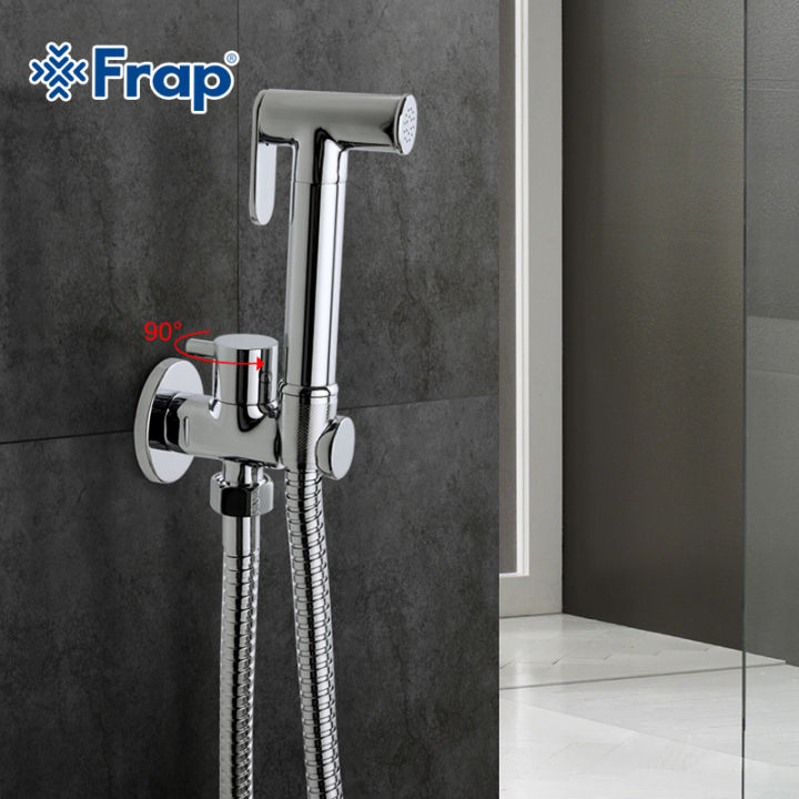 frap-1-set-solid-brass-single-cold-water-corner-valve-bidet-faucets-function-square-hand-shower-head-tap-crane-90-degree-switch