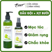 Dầu gội bưởi kích mọc tóc Pomelo Emer Garin 300ml + Tinh dầu bưởi xịt mọc