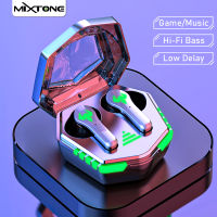 MIXTONE N35 หูฟังบลูทูธสำหรับเล่นเกมสเตอริโอไร้สายเบสต่ำดีเลย์โหมดคู่ไมโครโฟนตัดเสียงรบกวน