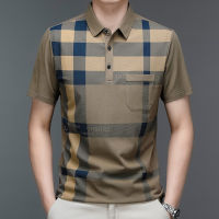 HotPolo De Manga Corta De Algodón Para Hombre,Camiseta ไม่เป็นทางการ A Rayas,Ropa De Marca De Alta Calidad Con Bolsillo,Novedad De Verano