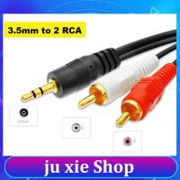 JuXie store 1.35M 3.5mm Stereo Male Jack to 2 RCA Male AV Music Audio Cable Cord AUX Cable for Mp3 Phone TV Sound Speakers