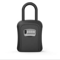 Key lock box wall-mounted key safe weatherproof No. 4 combination key storage lock box for indoor and outdoor use