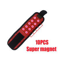 2021Polyester Magnetic Wristband 15pcs Powerful Magnet Carrying Case Electrician Toolkit Screw Drill Stand Repair Tool Belt