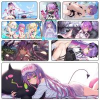 Hololive Vtuber Always Dark Forever TOWA Oversized Seaming Anime Gaming Keyboard Mouse Pad Customization