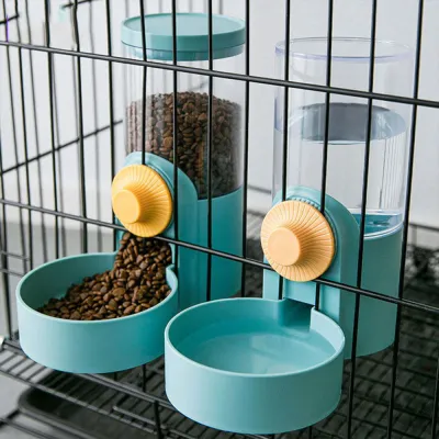 Cat Cage Hanging Automatic Drinking Fountain Feeder Large Capacity Kitten Puppy Rabbit Feeding Bowl Water Drinker s Supplies