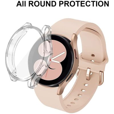 Protector Case For Samsung Galaxy Watch 4 5 40mm 44mm Cover Coverage Silicone TPU Bumper Screen Protection Full Accessories