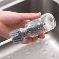 Silicone Cup Brush Kitchen Cleaning Tools Long Handle Drink Wineglass Bottle Glass Cup Washing Cleaning Sponge Brushes Cleaner Cleaning Tools