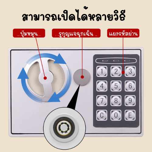 ตู้เซฟเล็ก-size-23-x-17-x-17-cm-ตู้เซฟนิรภัย-ตู้เซฟออมสิน-ตู้เซฟเก็บเงิน-รุ่นใหม่-ตู้เซฟอิเล็กทรอนิกส์-safety-box-safety-deposit-box