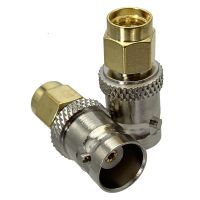 【CW】♘  1 pces adaptador bnc jack fêmea para sma macho plug em linha reta rf conector coaxial terminais de fio 50ohm