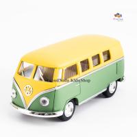 ProudNada Toys ของเล่นเด็กโมเดลรถเหล็กรถตู้โฟล์คสวาเกน KiNSMART 1962 Volkswagen Classical Bus KT5060