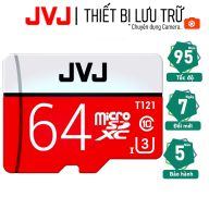 Thẻ nhớ 64Gb Class10 U3 JVJ Pro Tốc độ cao - thẻ nhớ chuyên dụng camera hành trình, camera wifi thumbnail