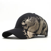 Fashion Uni cotton Baseball Cap Adjustable Chinese Style Cap Dragon Print Casual Snapback Bone Hip Hop Hat Gorras Para Hombre