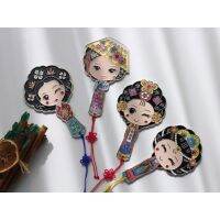 พร้อมส่ง​ 한복손거울 กระจกลายฮันบก(คละแบบ)​ Korean Hanbok Hand Mirror 1 ชิ้น