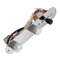 Chrome 3 Way Wired Loaded Prewired Control Plate Harness Switch Knobs for Tele Guitar Parts