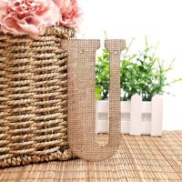 ป้ายอักษรตัวอักษร Hessian Jute Burlap แนวชนบท A-Z จี้ตกแต่งสำหรับงานแต่งงานความโปรดปรานของเทศกาลปาร์ตี้คริสต์มาสป้าย HCZ37101