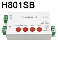 H801SB Pixel LED Strip Controller ตัวควบคุมแถบโปรแกรมสีเต็มรูปแบบ1พอร์ตไดรฟ์2048พิกเซลทำงานร่วมกับหรือไม่มีการ์ด Sd
