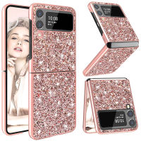 YIQIAN for Samsung Galaxy Z Flip 4 5G Glitter Sparkle Bling Matte Back Case for Women Girls, Heavy Duty Hybrid Sturdy High Impact Shockproof Protective Cover for Samsung Z Flip 4 5G 2022