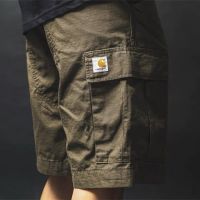 Carhartt Carhartt กางเกงขาสั้นคาร์ฮาร์ทกางเกงขาสั้นชุดหลวมกางเกงขาตรงเทรนด์บาง5นาที