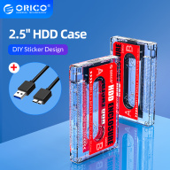 ORICO Hộp Ổ Cứng Gắn Ngoài Trong Suốt, Ổ Cứng USB3.0 SATA3.0 5Gbps 4TB Hỗ Trợ Nhãn Dán Tự Làm UASP Thiết Kế Băng Cassette (2580U3-CM) thumbnail