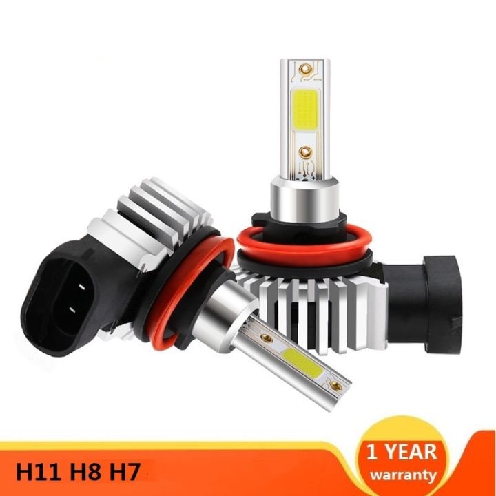 20000Lm 100W Compact LED Headlight Bulbs H4 H7 H1 H3 9005 9006 HIR2, 6000K  Bright White All-in-One COB Direct Replacement Kit