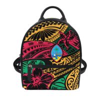 Hot Selling New Ladies PU Bag Guam Tribal Printed Backpack Northern Mariana Lslands Design Custom Childrens Fashion Mini Bag